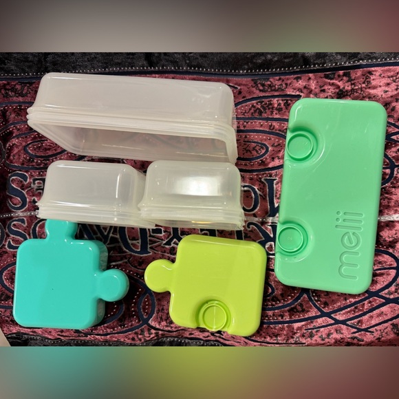 Melii silicone seal food storage jigsaw containers - Picture 3 of 3